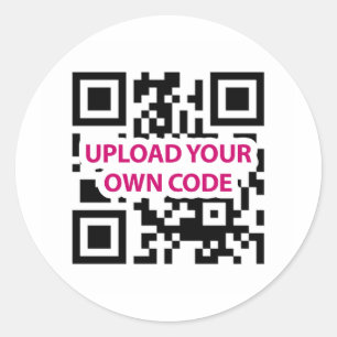 QR Code Customisable Classic Round Sticker