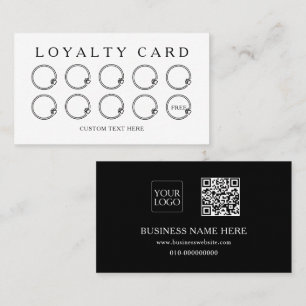 Qr Code Cute Paws Dog Cat Pets Business Services Loyalty Card