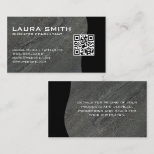 QR Code / Dark Grey Rock Business Card