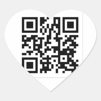 QR Code Derrick the Artist Heart Sticker