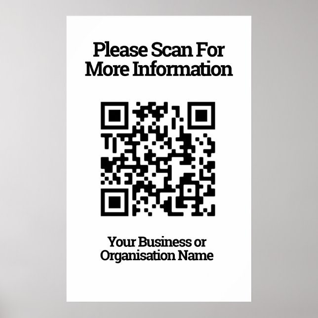 QR Code Design information Poster (Front)