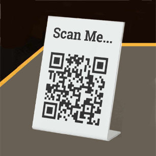 QR Code Design Pedestal Sign