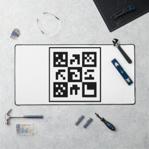 qr code desk mat