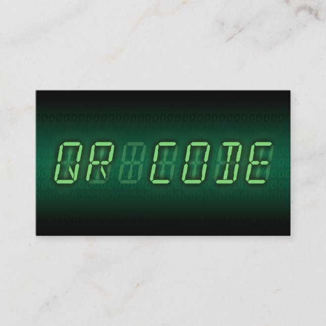 QR CODE : digital readout Business Card (Front)