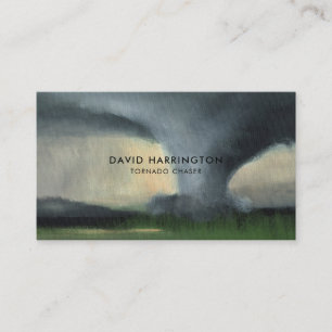 QR Code Digital Scannable Tornado Storm Chaser   Business Card