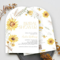 QR Code Elegant Boho Sunflower Bridal Shower