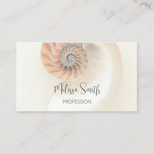 QR Code | Elegant Shell Professional Business Card (Front)