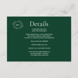 QR Code Emerald Green Enclosure Card Details