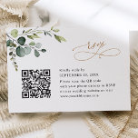 Qr Code Eucalyptus Greenery Gold Wedding RSVP Card<br><div class="desc">Designed to coordinate with our Boho Greenery Gold wedding collection,  this customisable QR code RSVP card,  features a watercolor eucalyptus branch with calligraphy graphic text,  paired with a classy serif & modern sans font in black. Matching items available.</div>