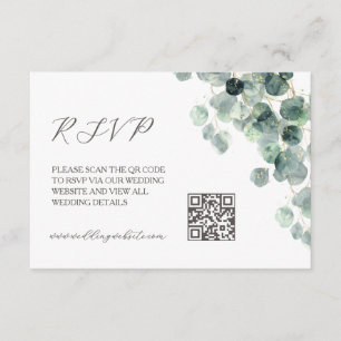 QR Code    Eucalyptus Leave Enclosure Card