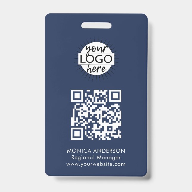 QR Code Event Badge ID Badge (Front)