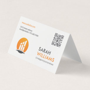 QR Code Finance Logo Business Card