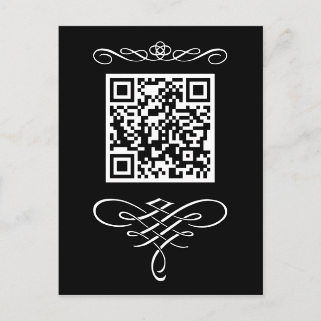 QR code flourish Postcard (Front)
