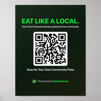 QR Code Flyer for Towns and Chambers of Commerce, Poster