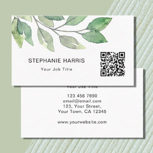 QR Code Foliage Business Card