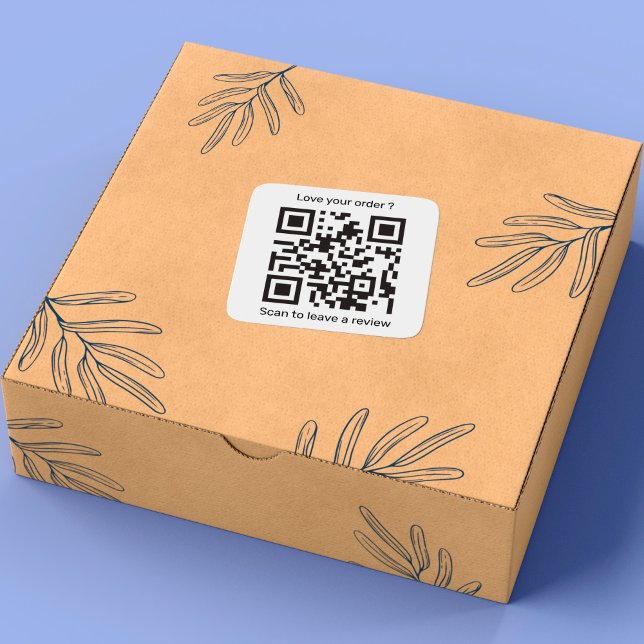 QR Code For Business Review Square Sticker (Creator Uploaded)