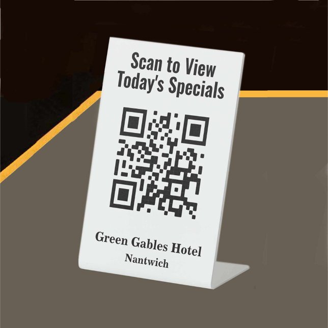 QR Code for Restaurant Specials Menu Pedestal Sign (Creator Uploaded)
