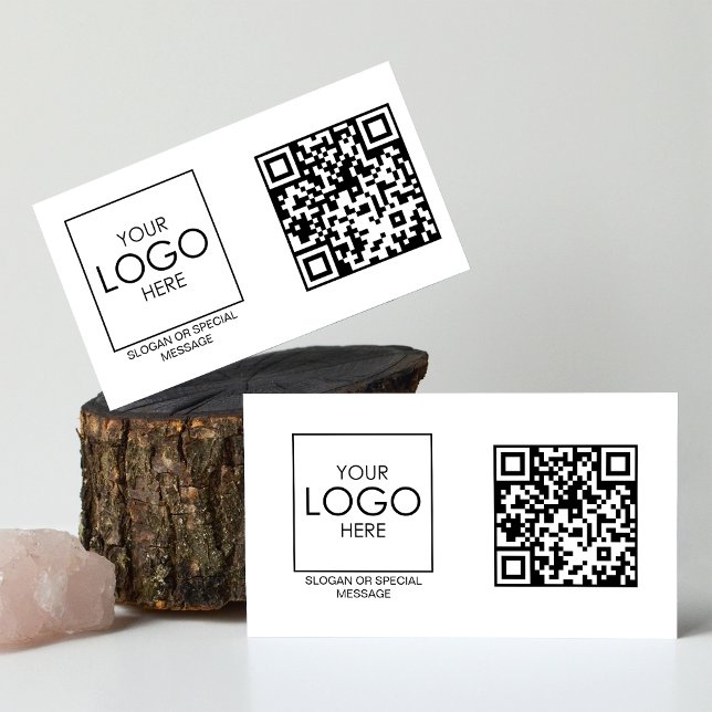 QR Code Front and Back Business Logo Professional Card (Creator Uploaded)