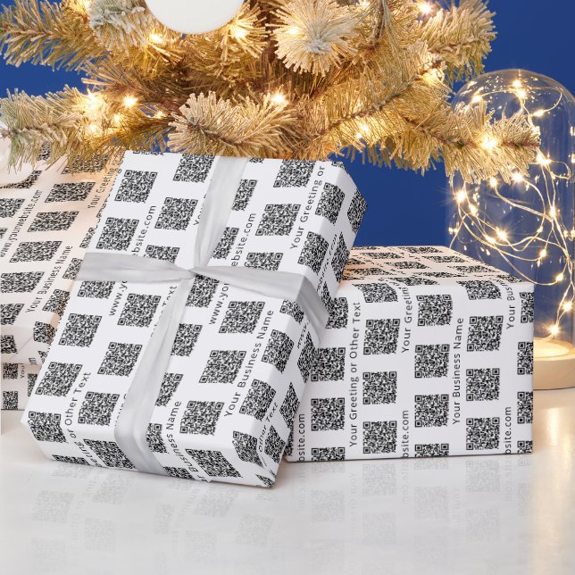 QR Code Generator Modern Business Promotional Wrapping Paper (Holidays)