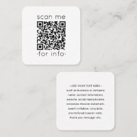 QR Code Generator Modern Minimalist White Scan Me