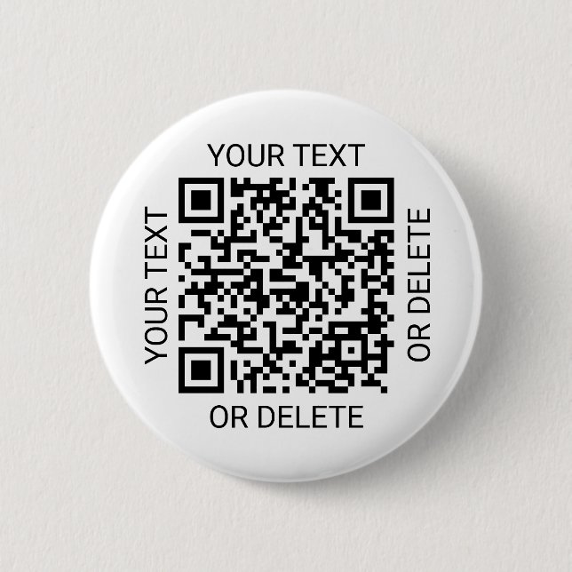 QR Code Generator Promotional Website Simple White 6 Cm Round Badge (Front)