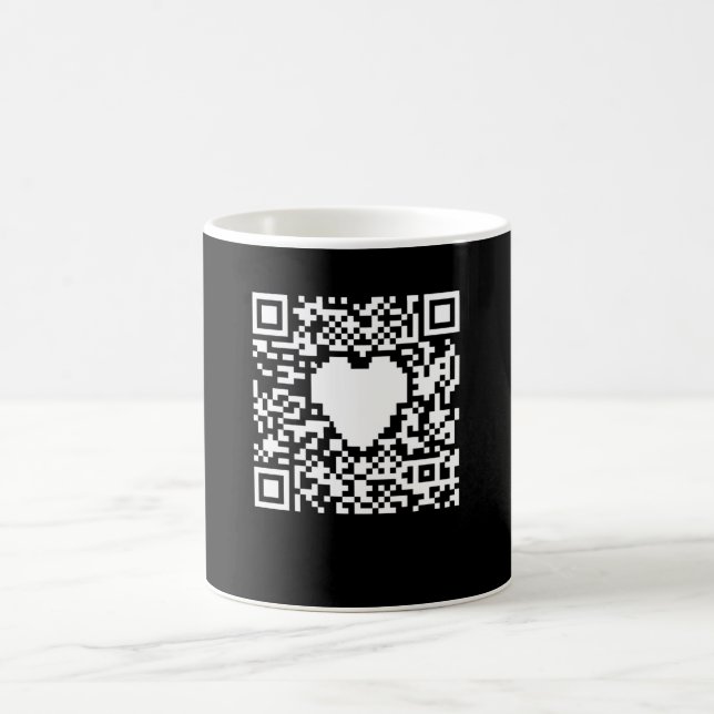 QR code generator with a heart Coffee Mug (Center)