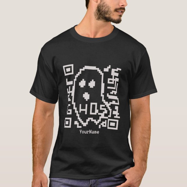 QR Code Ghost T-Shirt (Front)
