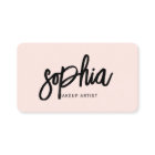 QR Code Girly Brush Calligraphy Blush Pink