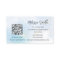 QR Code | Gold Tribal Turtle Blue Business Card