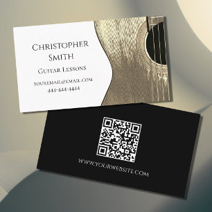 QR code Guitar Music Lessons  Business Card