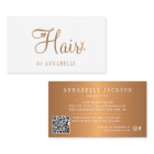QR CODE hair salon gold glam metallic hairstylist