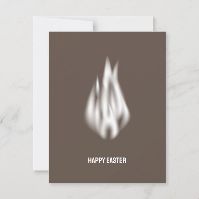 Qr Code Happy Easter Soft White Flame Holiday Card (Front)