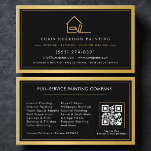 QR Code Home Painter Painting Service Business Card