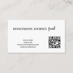 QR Code Honeymoon Fund Wedding Enclosure Card