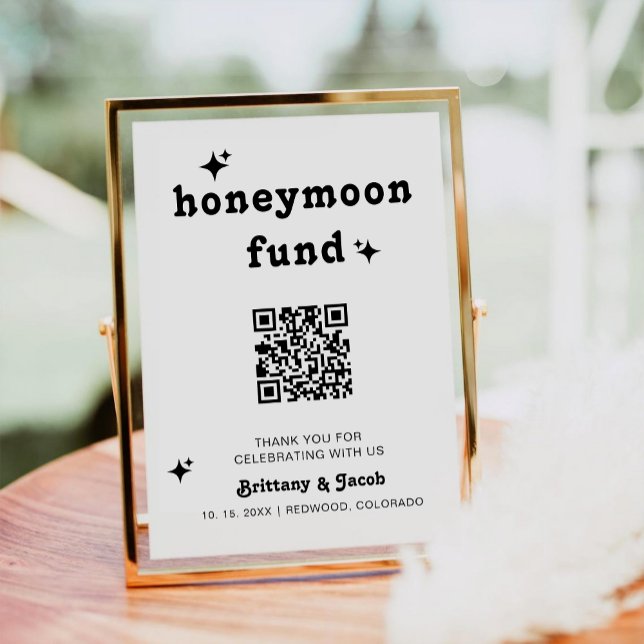 QR Code Honeymoon Fund Wedding Sign (Creator Uploaded)