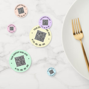 QR Code Info Colourful Promotional Company Confett Confetti