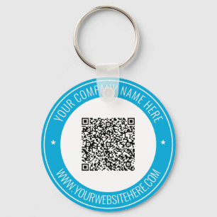 QR Code Info Text and Colours Keychain Promotional