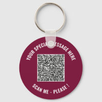 QR Code Info Your Message Surprise Keychain Gift