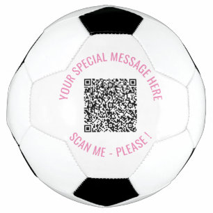 QR Code Info Your Text Surprise Gift Soccer Ball