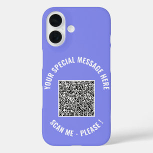 QR Code iPhone Case Example Custom Text and Colour