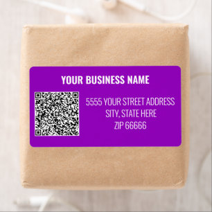 QR Code Labels Business Name Address Choose Colour