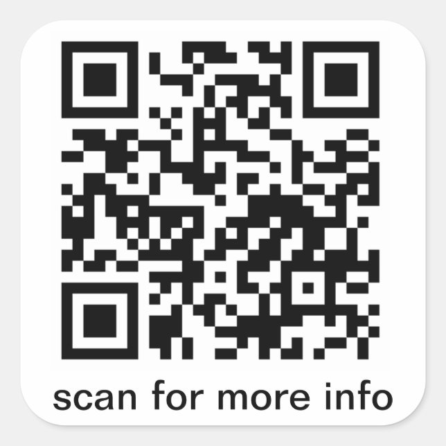QR Code Large Square Sticker (Front)