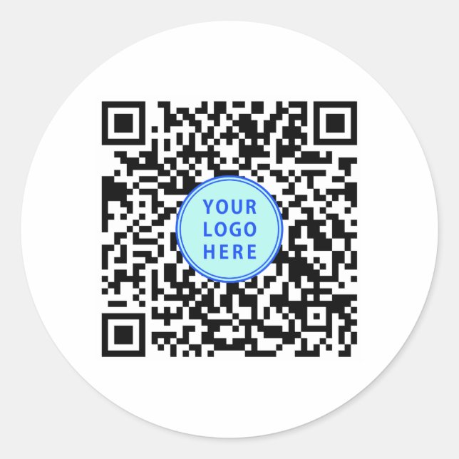QR Code Logo Classic Round Sticker (Front)