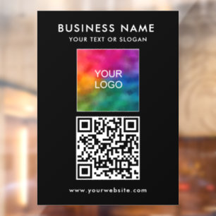 QR Code Logo Modern Minimalist Vertical Template