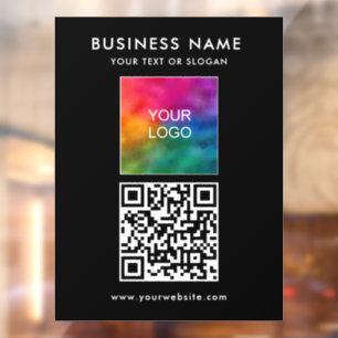 QR Code Logo Modern Simple Template Vertical