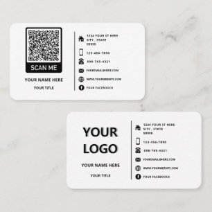 QR code , Logo , Name , Address Info Business Card
