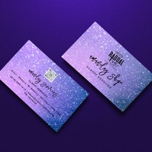 QR Code Logo Online Shop Holographic Business Car Business Card