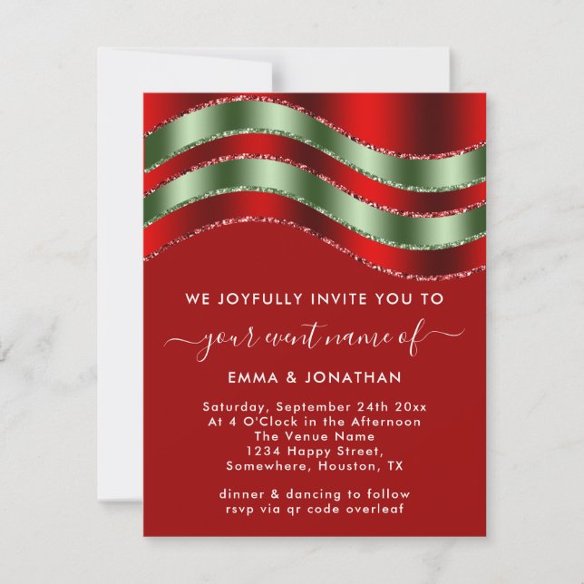 QR Code Logo  Red Green Christmas Holidays  (Front)