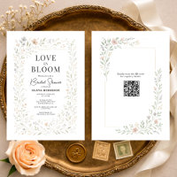 QR Code Love in Bloom Wildflower Bridal Shower