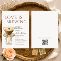 QR Code Love is Brewing Martini Bridal Shower